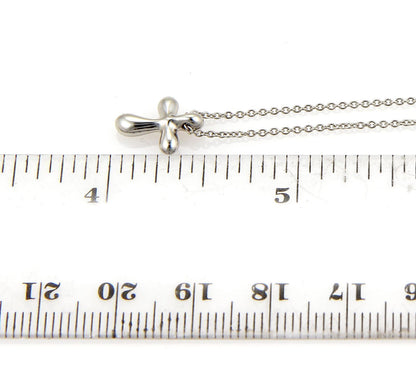 Tiffany & Co. Elsa Peretti Mini Platinum Cross Pendant Necklace