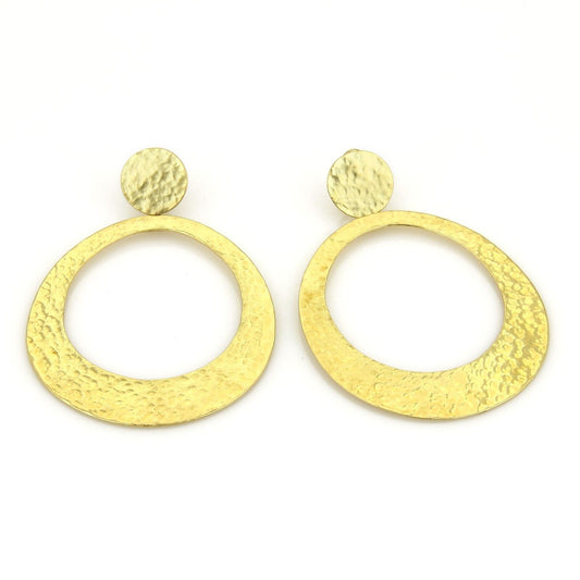 Ippolita Glamazon 18k Yellow Gold Hammered Large Oval Dangle Earrings | Earrings | catalog, Designer Jewelry, Earrings, Ippolita | Ippolita