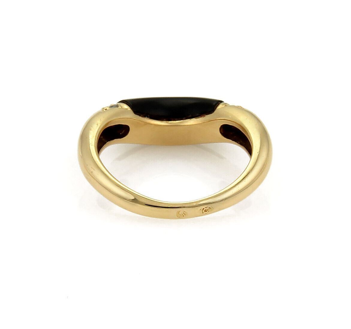 Cartier Diamond & Onyx 18k Yellow Gold Stack Band Ring