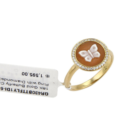 Ippolita Diamond Butterfly Cameo 18k Yellow Gold Round Ring | Rings | catalog, Designer Jewelry, Ippolita, Rings | Ippolita