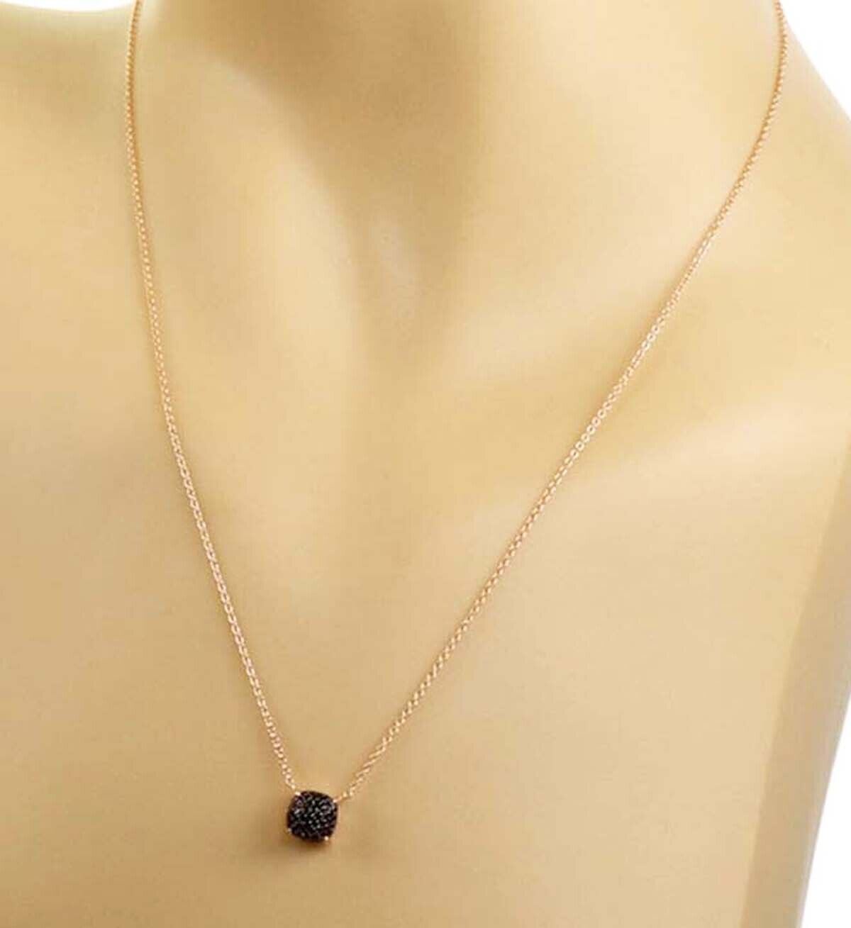 Tiffany & Co Picasso Sugar Stacks Black Spinel 18k Rose Gold Pendant Necklace