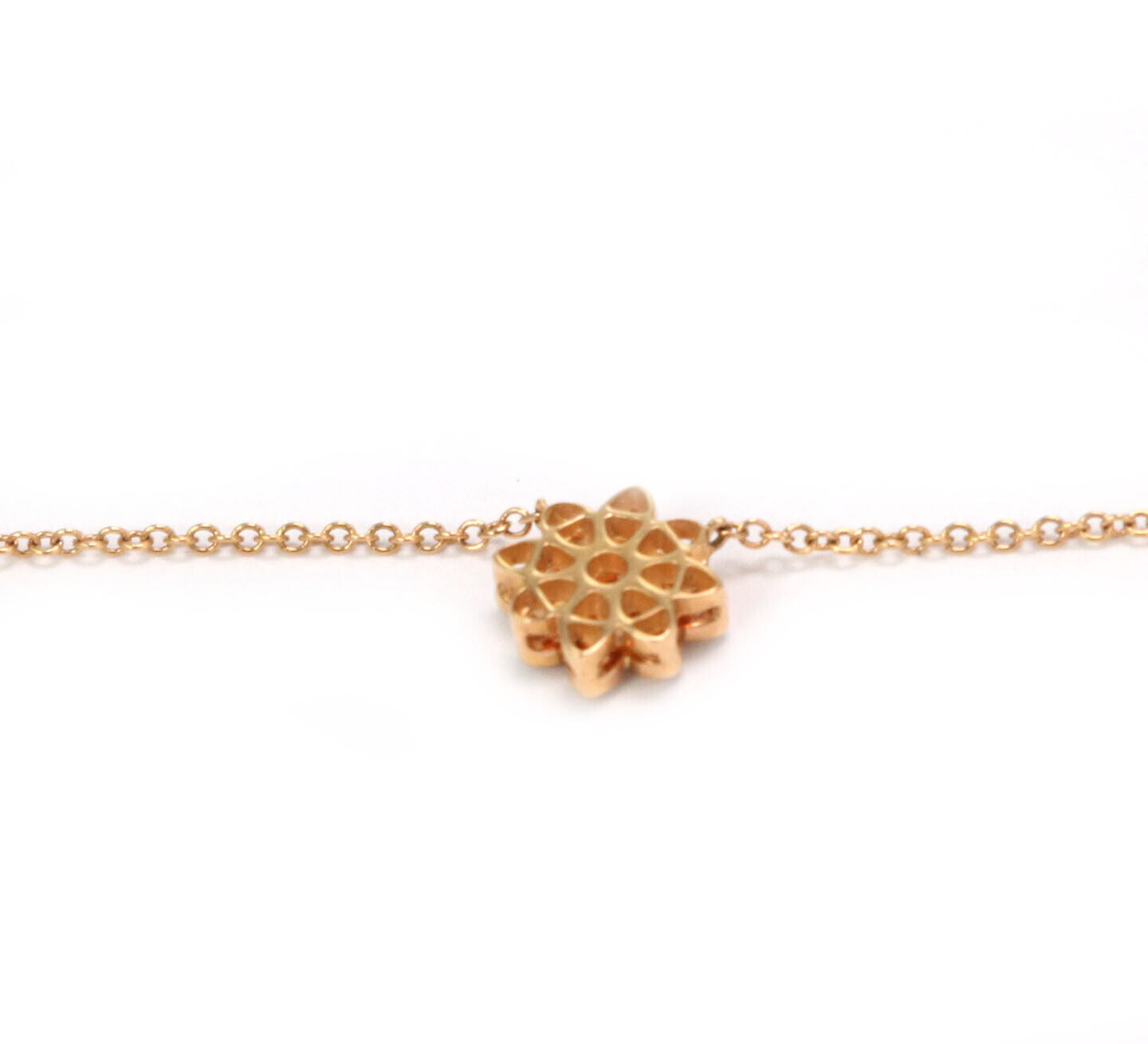 Tiffany & Co. Enchant Diamond 18k Rose Gold Flower Pendant Necklace