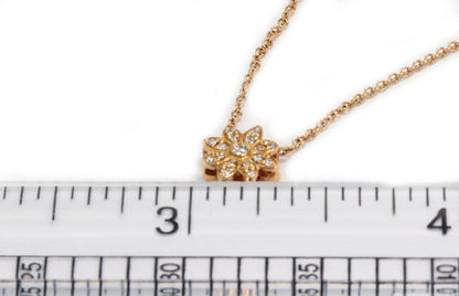 Tiffany & Co. Enchant Diamond 18k Rose Gold Flower Pendant Necklace