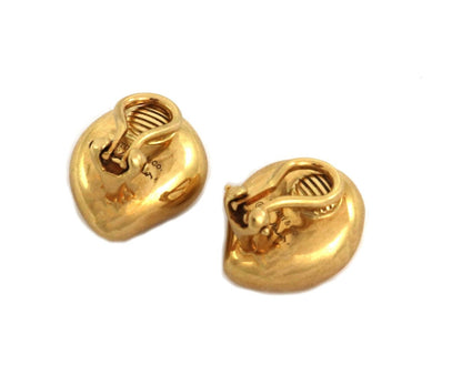 Tiffany & Co. Peretti 18k Yellow Gold Nugget Clip On Earrings