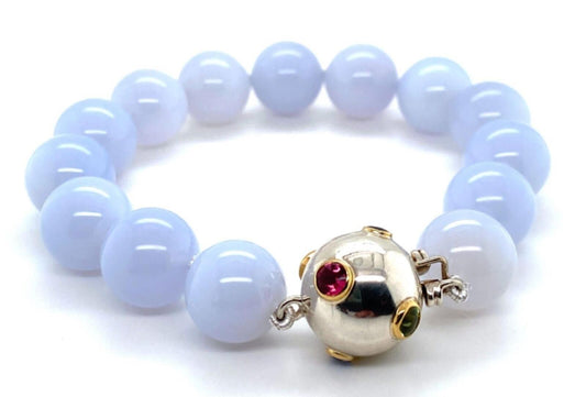 Tiffany & Co. Etoile Color Gems 18k Gold & Sterling Chalcedony Beaded Bracelet | Bracelets | Bracelets, catalog, Designer Jewelry, Sterling Silver, Tiffany & Co. | Tiffany & Co.