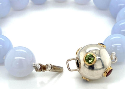 Tiffany & Co. Etoile Color Gems 18k Gold & Sterling Chalcedony Beaded Bracelet