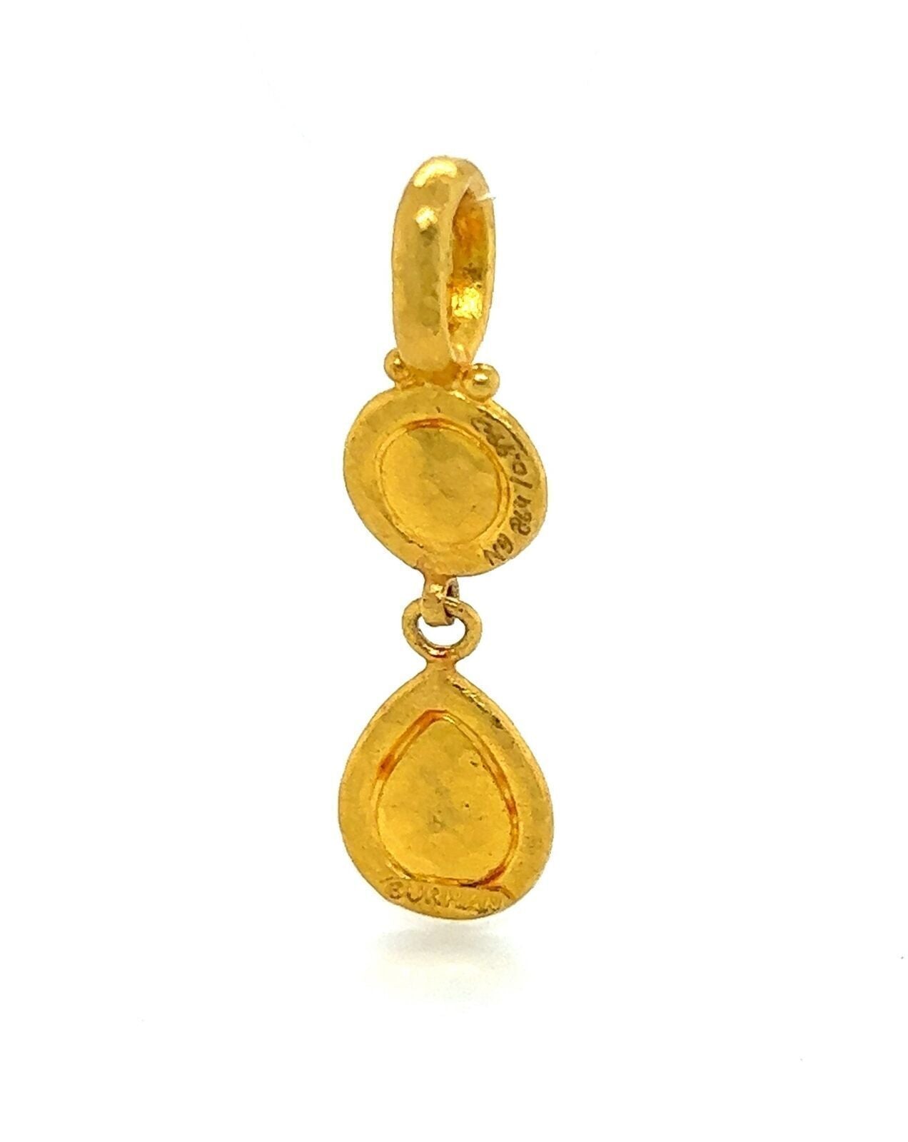 Gurhan  24k Yellow Gold Opal Double Tier Pendant