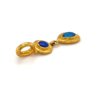 Gurhan  24k Yellow Gold Opal Double Tier Pendant