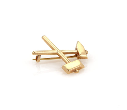 Tiffany & Co. Hammer & Chisel 18k Rose Gold Pin Brooch