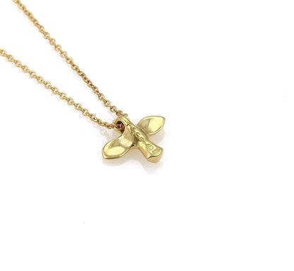 Tiffany & Co. Peretti 18k Yellow Gold Dove Pendant Necklace