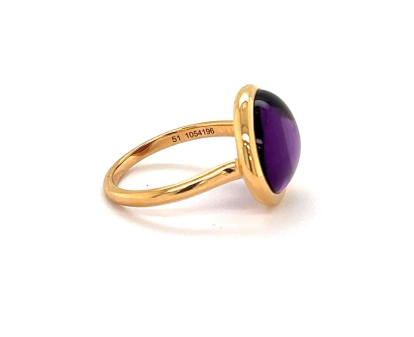 Fred of Paris Belles Rives Amethyst 18k Rose Gold Ring - Size 5.5