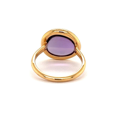 Fred of Paris Belles Rives Amethyst 18k Rose Gold Ring - Size 5.5