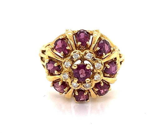 Franklin Mint Rubies & Diamonds 18k Yellow Gold Harem Ring Size 11 | Rings | catalog, Designer Jewelry, franklin mint, Rings | Franklin Mint