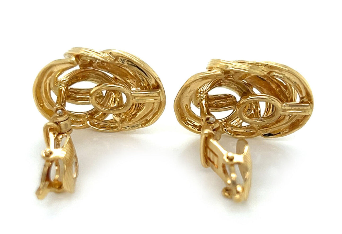 Tiffany & Co. 18k Yellow Gold Sailor Knot Clip On Earrings