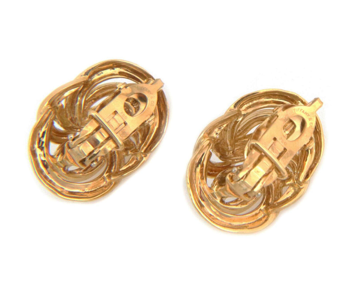 Tiffany & Co. 18k Yellow Gold Sailor Knot Clip On Earrings