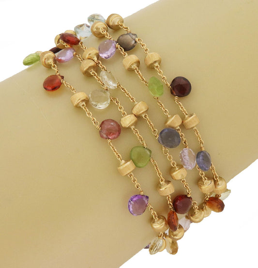 Marco Bicego Paradise Gems 18k Yellow Gold 5 Chain Bead Bracelet | Bracelets | Bracelets, catalog, Designer Jewelry, Marco Bicego | Marco Bicego