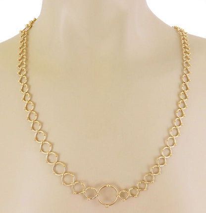 Tiffany & Co. 18k Yellow Gold Assorted Size Ring Bead Links Long Necklace 31" | Necklaces | catalog, Chains, Designer Jewelry, Necklaces, Tiffany & Co. | Tiffany & Co.