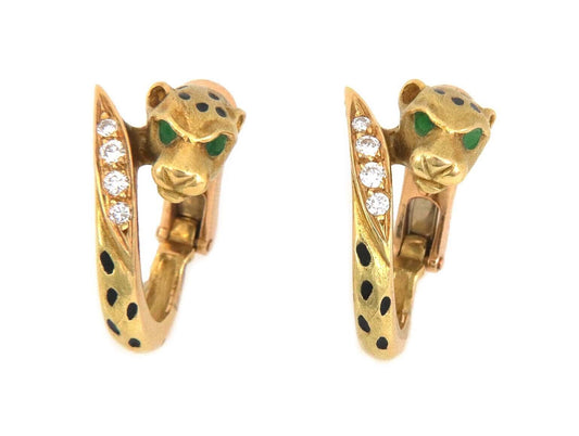 JP Bellin Diamond Enamel Cheetah 18k Yellow Gold Non Pierced Earrings | Earrings | catalog, Designer Jewelry, Earrings, JP Bellin | JP Bellin