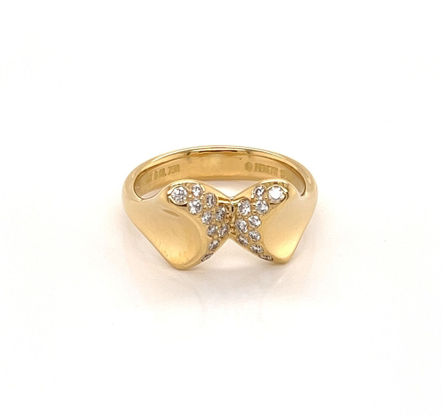 Tiffany & Co. Peretti Diamond 18k Yellow Gold Double Leaf Ring | Rings | catalog, Designer Jewelry, Rings, Tiffany & Co. | Tiffany & Co.