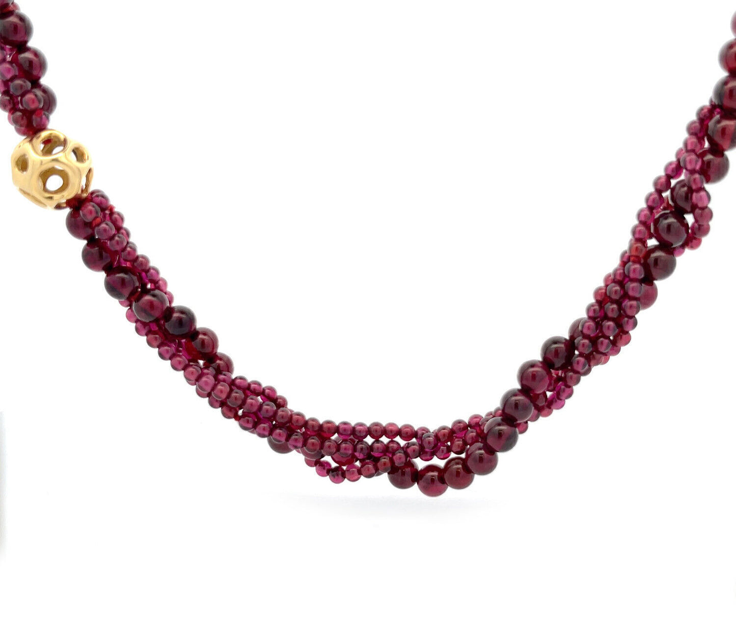 Tiffany & Co. Cummings Garnet Beads Motif Long 31.5" Necklace