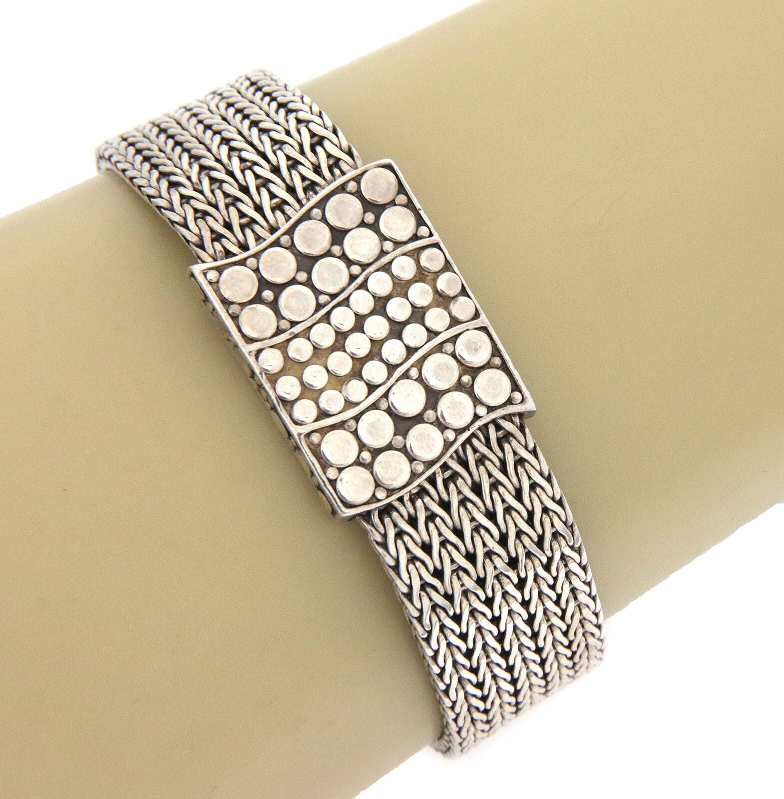 John Hardy Sterling Silver Wide Dot Wheat Buckle Bracelet | Bracelets | Bracelets, catalog, Designer Jewelry, John Hardy, Sterling Silver | John Hardy