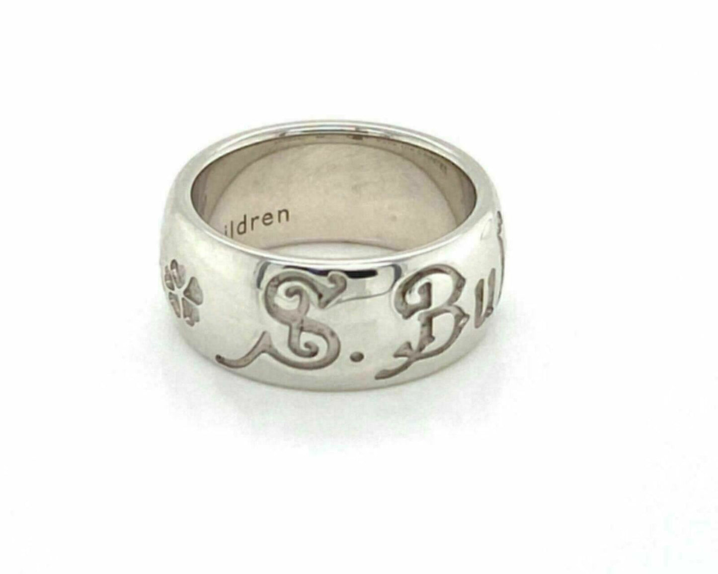 Bvlgari Save The Children Sterling Silver Band Ring Size 4.5