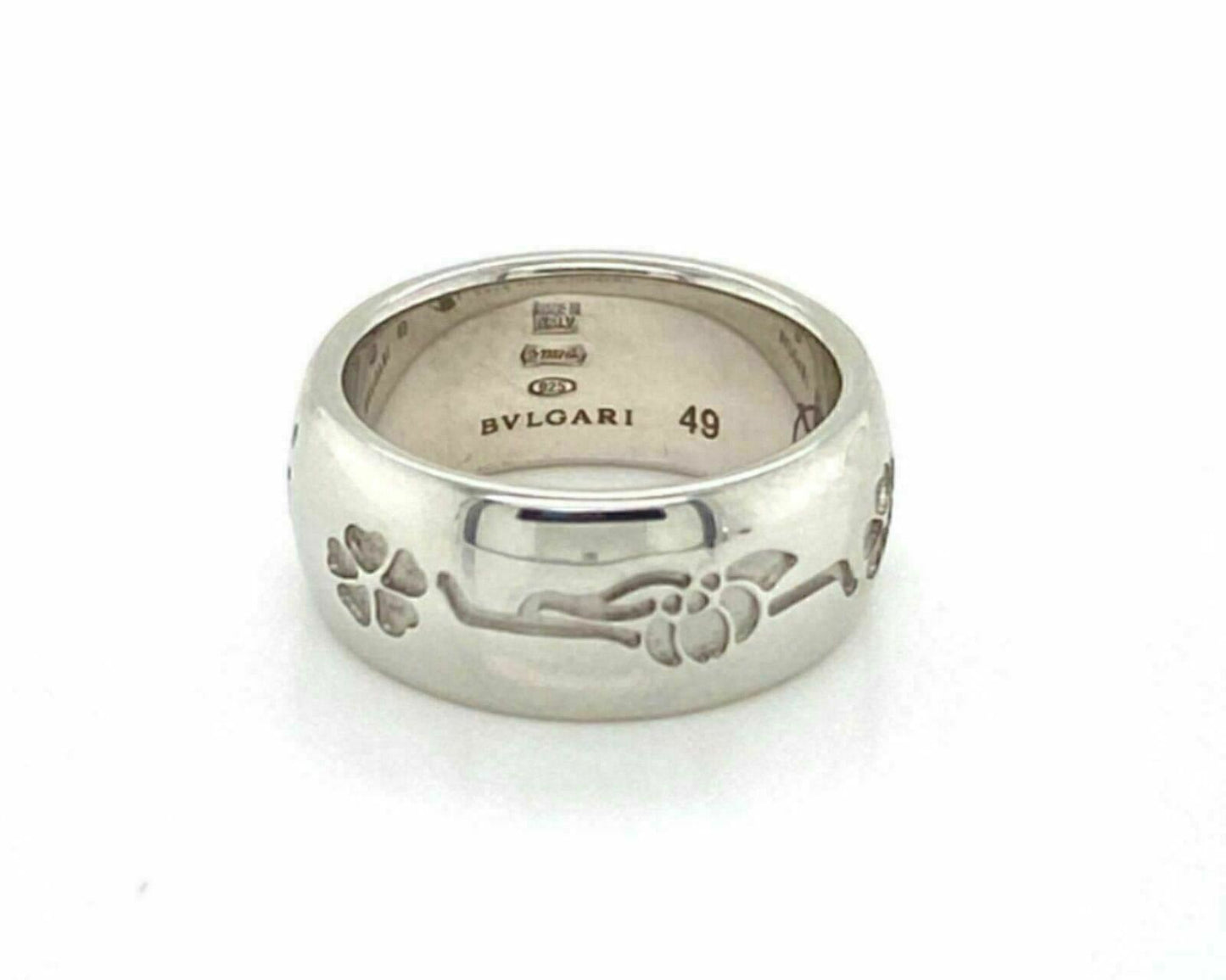 Bvlgari Save The Children Sterling Silver Band Ring - Size 4.5