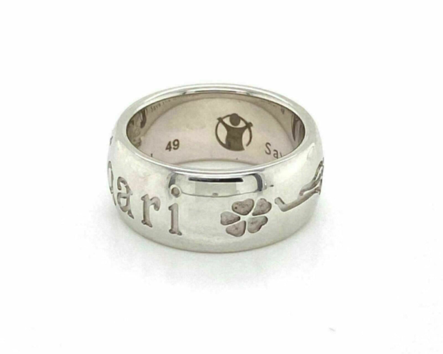 Bvlgari Save The Children Sterling Silver Band Ring - Size 4.5