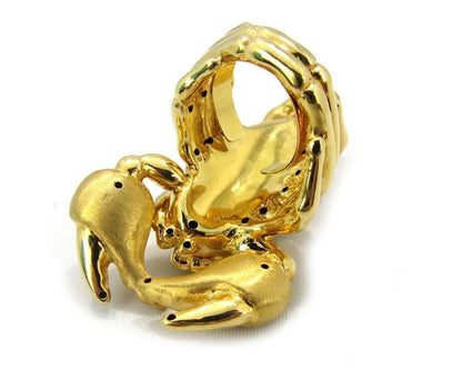 Giordana Castellan Italy 14k Yellow Gold Ex Large Scorpion Ring