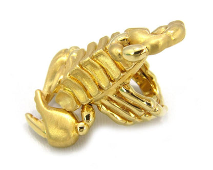 Giordana Castellan Italy 14k Yellow Gold Ex Large Scorpion Ring