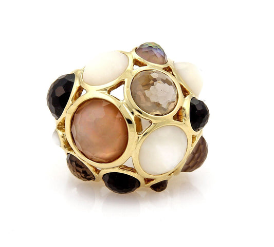Ippolita Gellato Mother of Pearl Quartz & Onyx 18k Yellow Gold Ring | Rings | catalog, Designer Jewelry, Ippolita, Rings | Ippolita