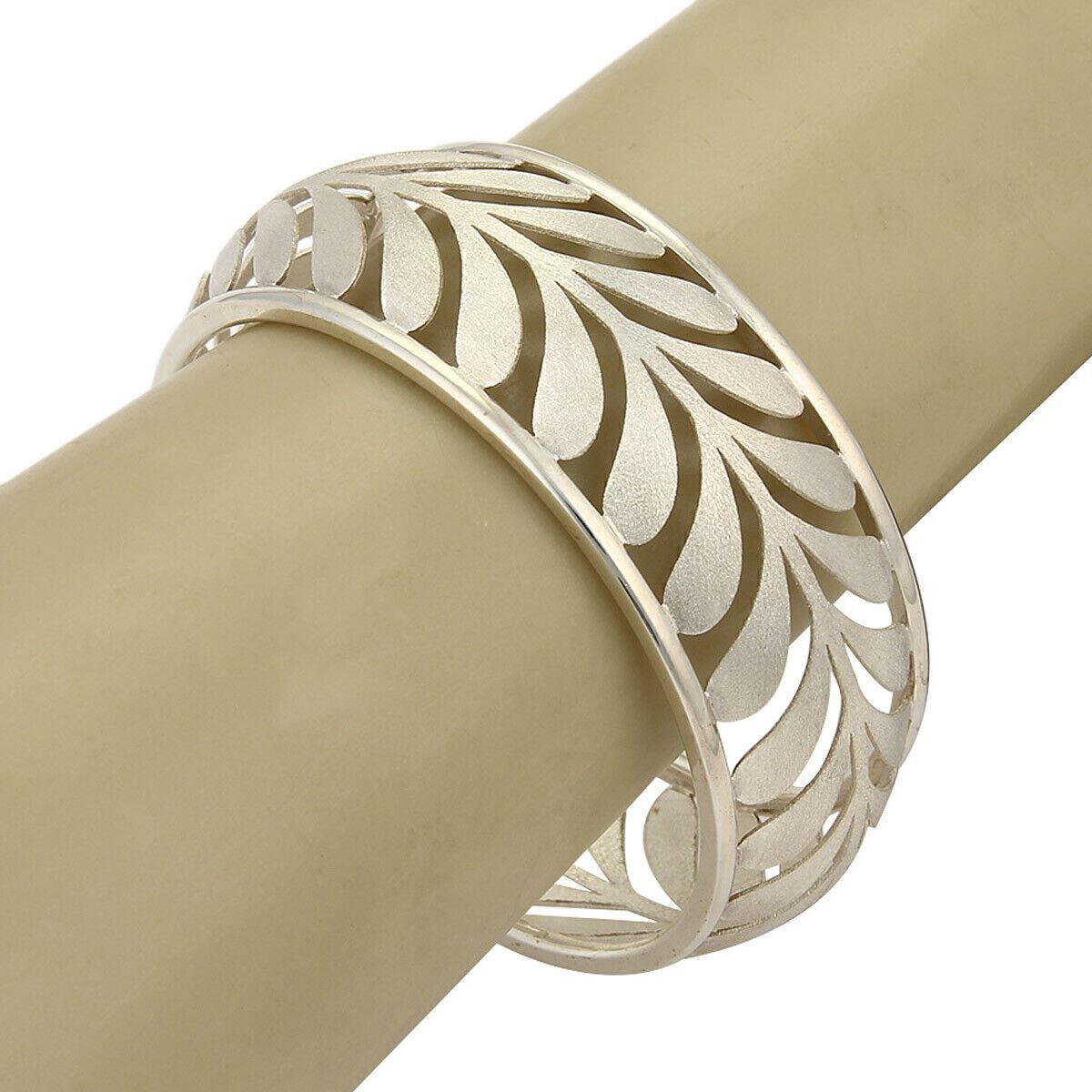 Tiffany & Co. Paloma Wide Villa Palm Sterling Silver Bangle - Size Medium | Bracelets | Bangles, Bracelets, catalog, Designer Jewelry, Paloma Picasso, Tiffany & Co. | Tiffany & Co.