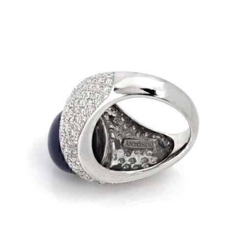 Antonini 1.50ct Diamond & Onyx 18k White Gold Dome Ring