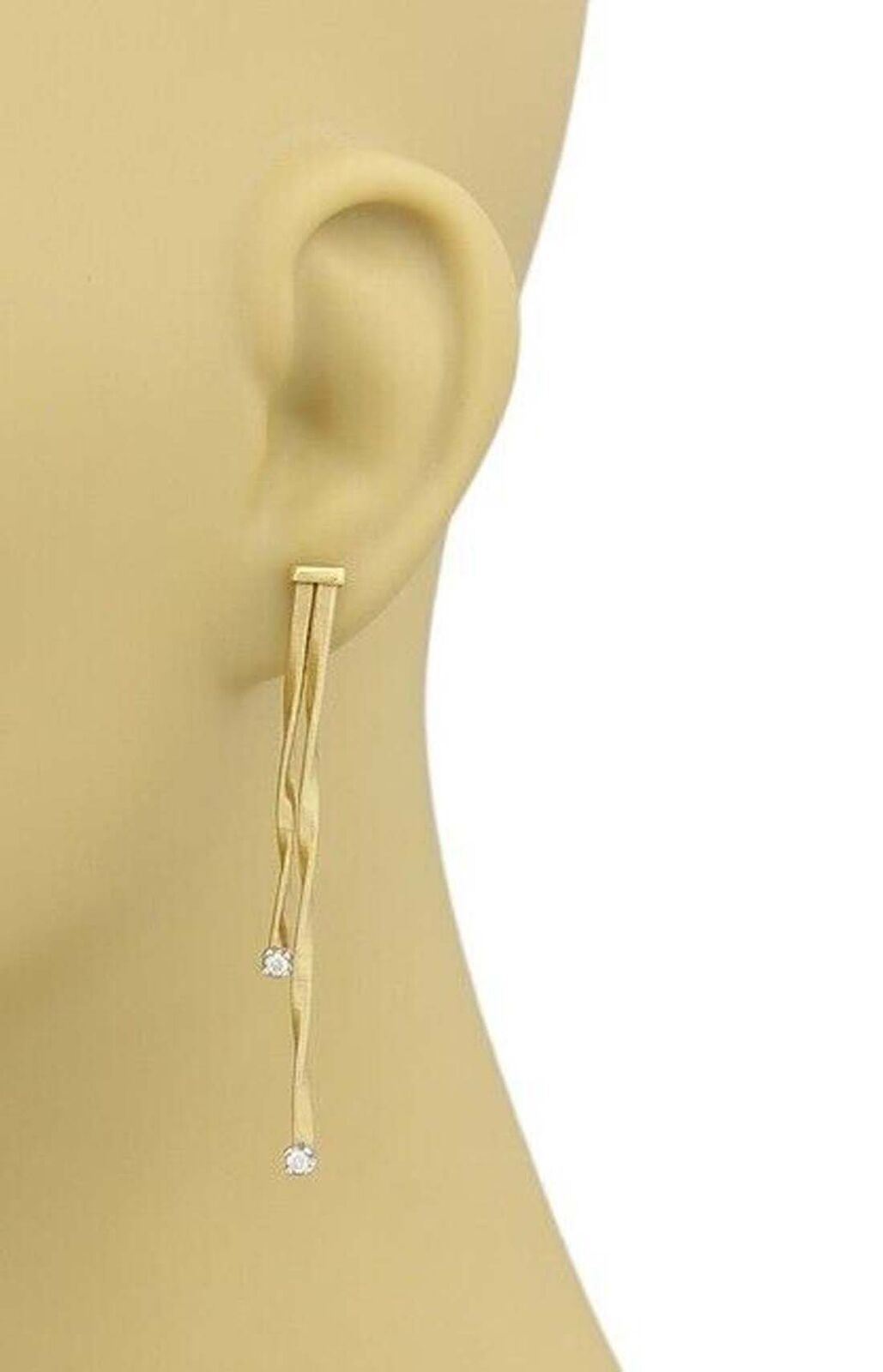 Marco Bicego Marrakech Diamonds 18k Gold 2 Strand Dangle Earrings