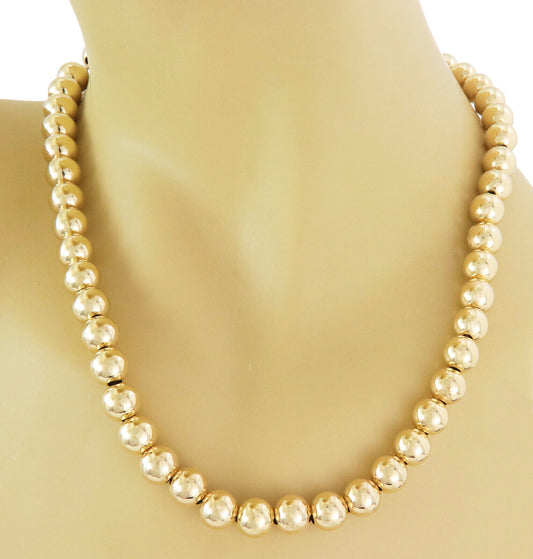 Beaded 14k Yellow Gold Necklace | Necklaces | catalog, Estate, Necklaces, Vintage | Estate