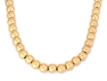 Beaded 14k Yellow Gold Necklace