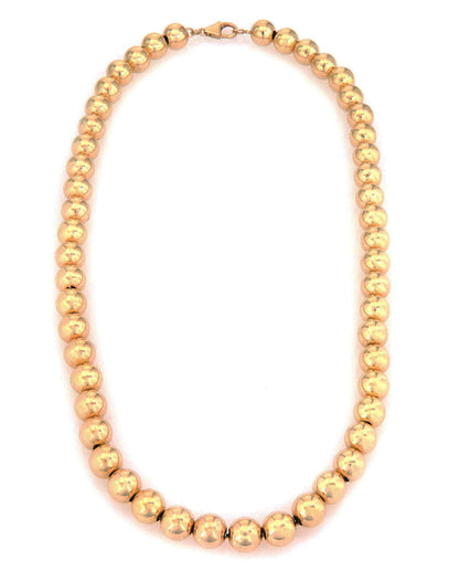 Beaded 14k Yellow Gold Necklace