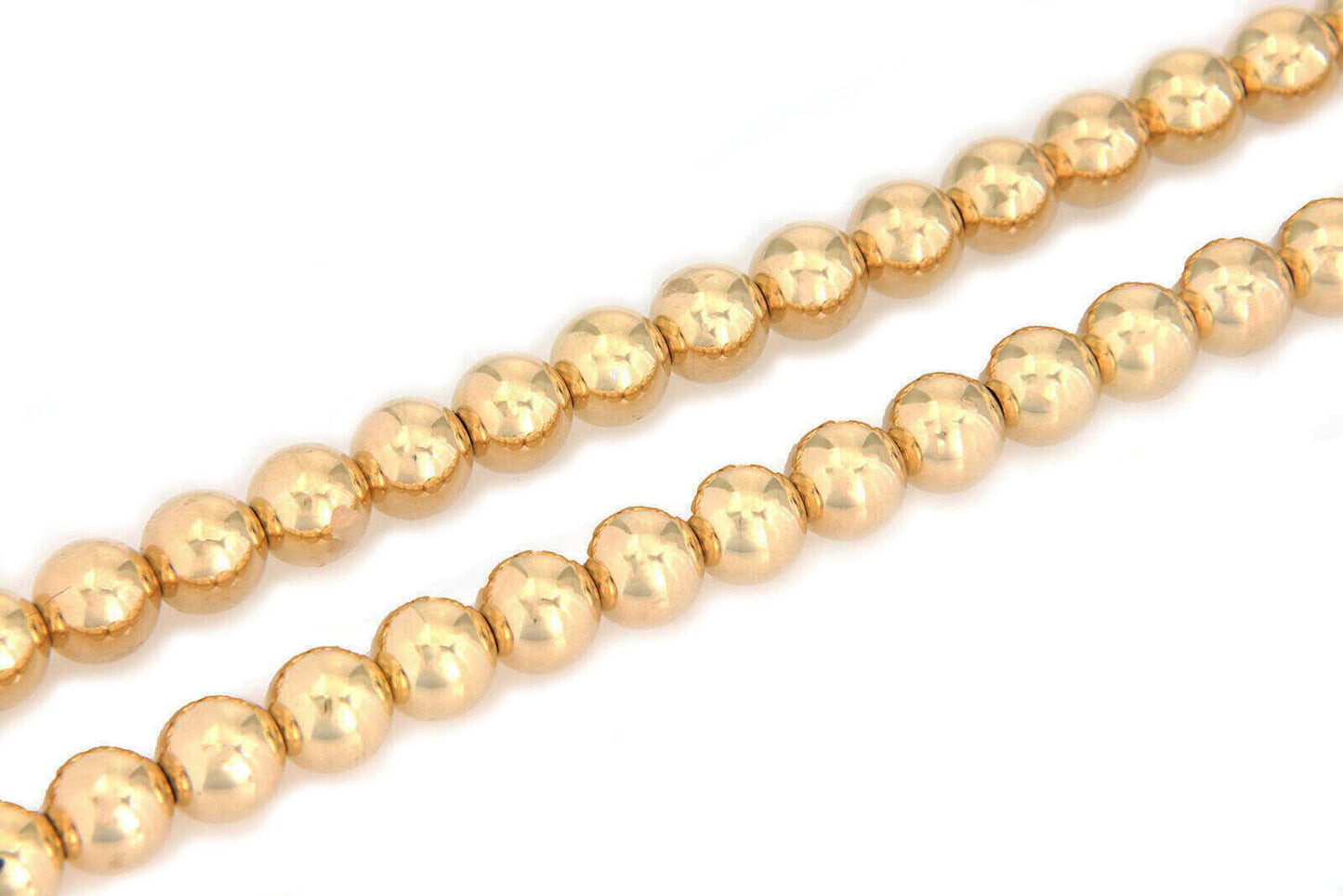 Beaded 14k Yellow Gold Necklace