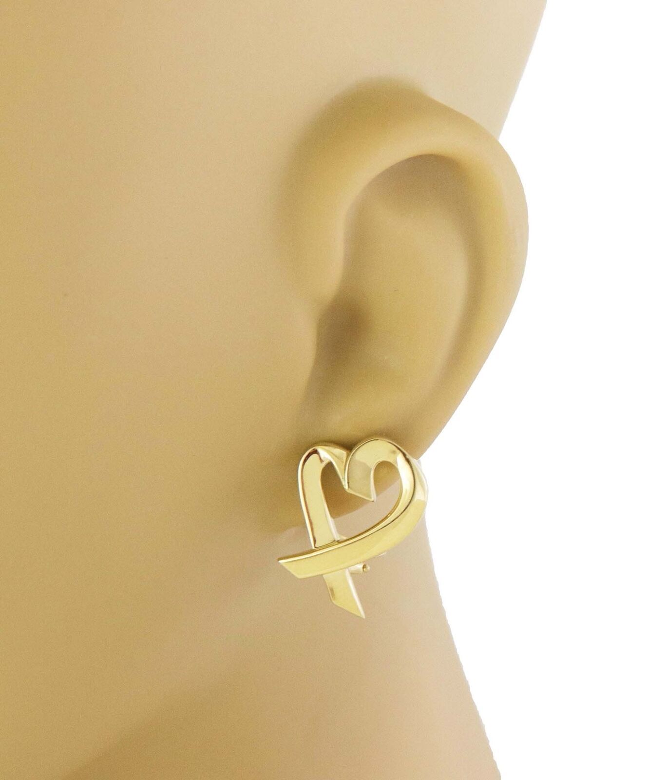 Tiffany & Co. Picasso Medium Size Loving Hearts 18k Yellow Gold Earrings