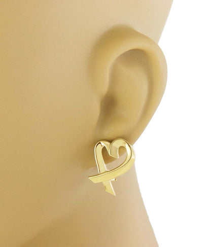 Tiffany & Co. Picasso Medium Size Loving Hearts 18k Yellow Gold Earrings