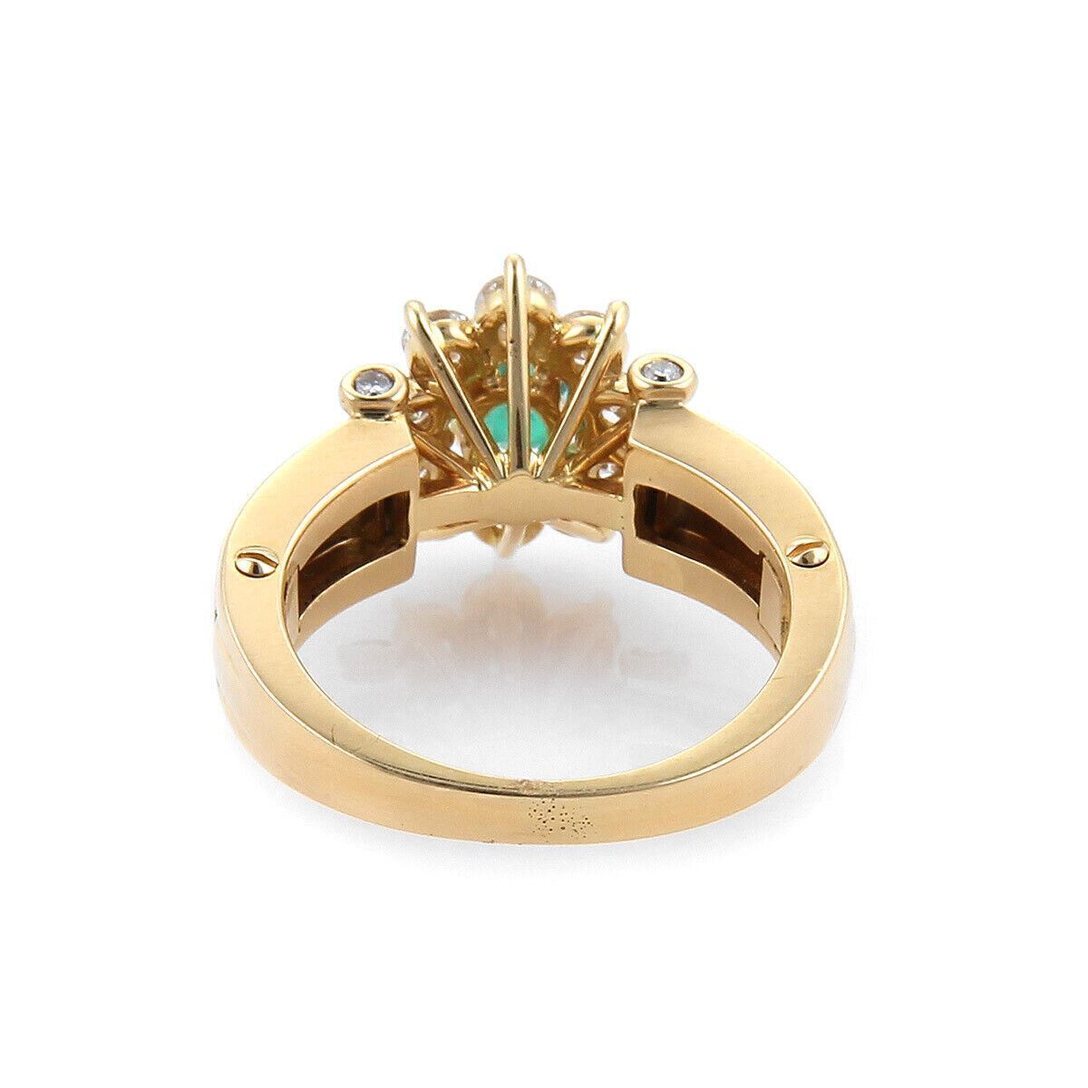 Korloff Diamonds & Emerald Enamel 18k Gold Cocktail Ring