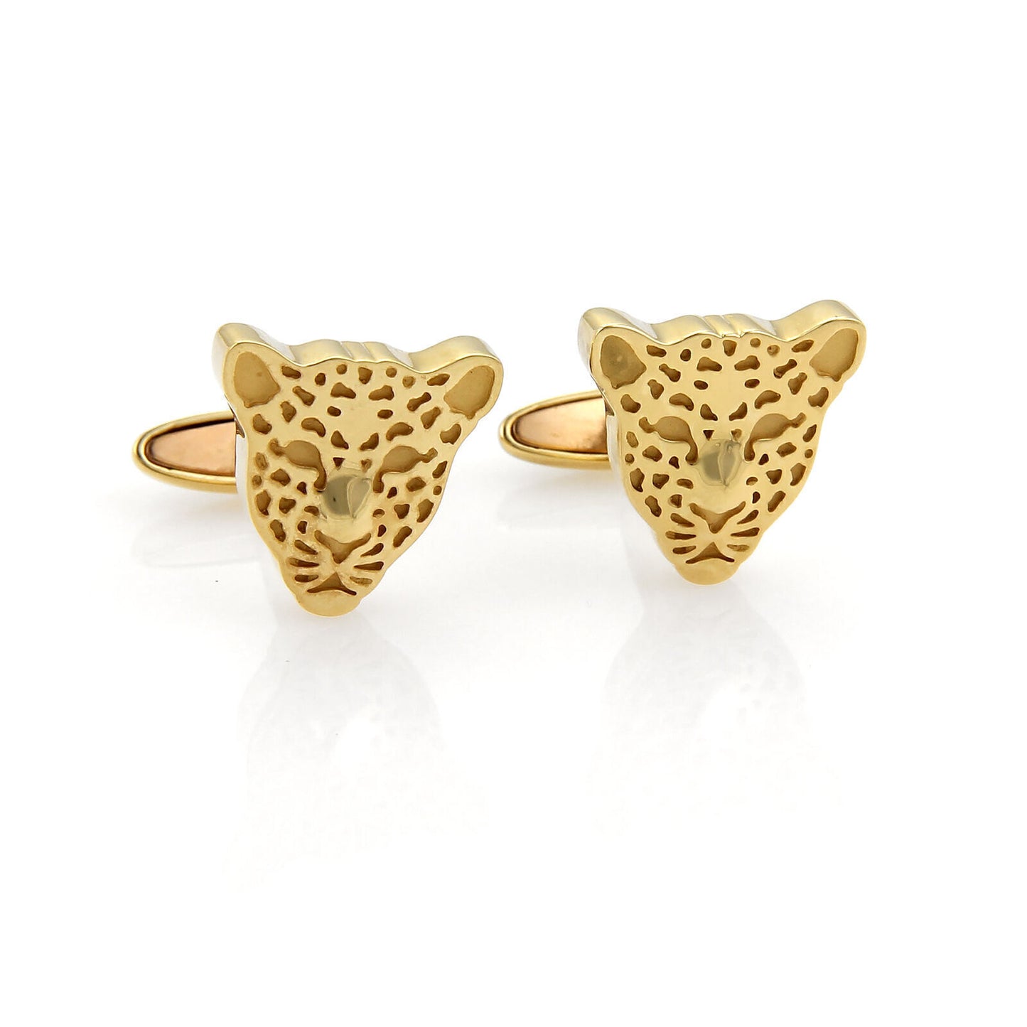 Carrera Y Carrera 18k Yellow Gold Cheetah Stud Cufflinks