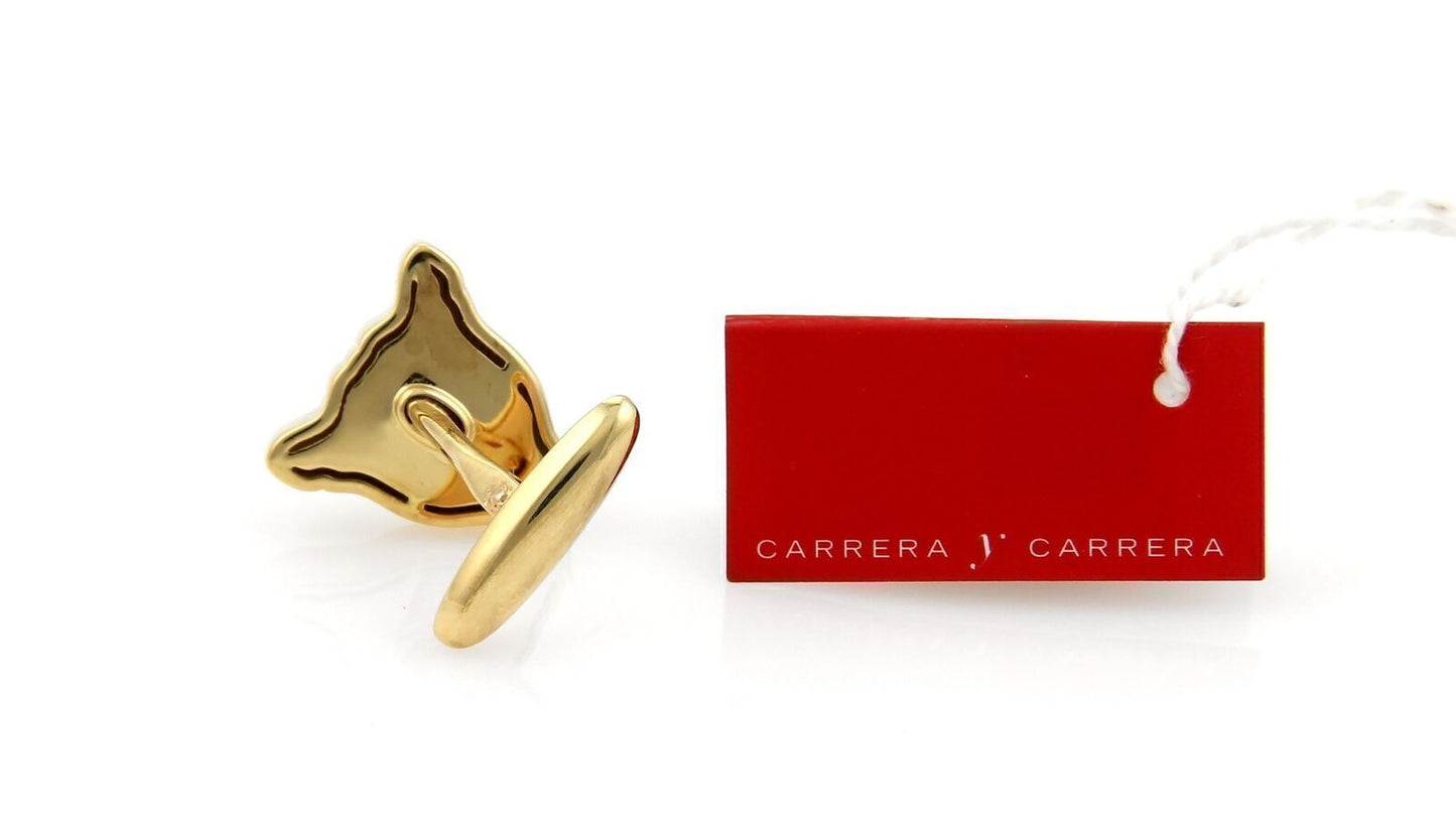 Carrera Y Carrera 18k Yellow Gold Cheetah Stud Cufflinks