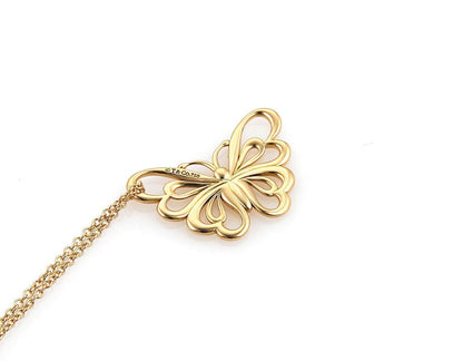 Tiffany & Co. 18k Rose Gold Butterfly Pendant Necklace