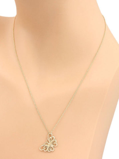 Tiffany & Co. 18k Rose Gold Butterfly Pendant Necklace