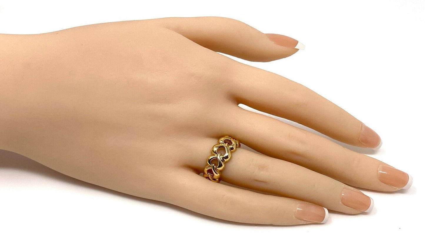 Van Cleef & Arpels 18k Yellow Gold Open Hearts Ring