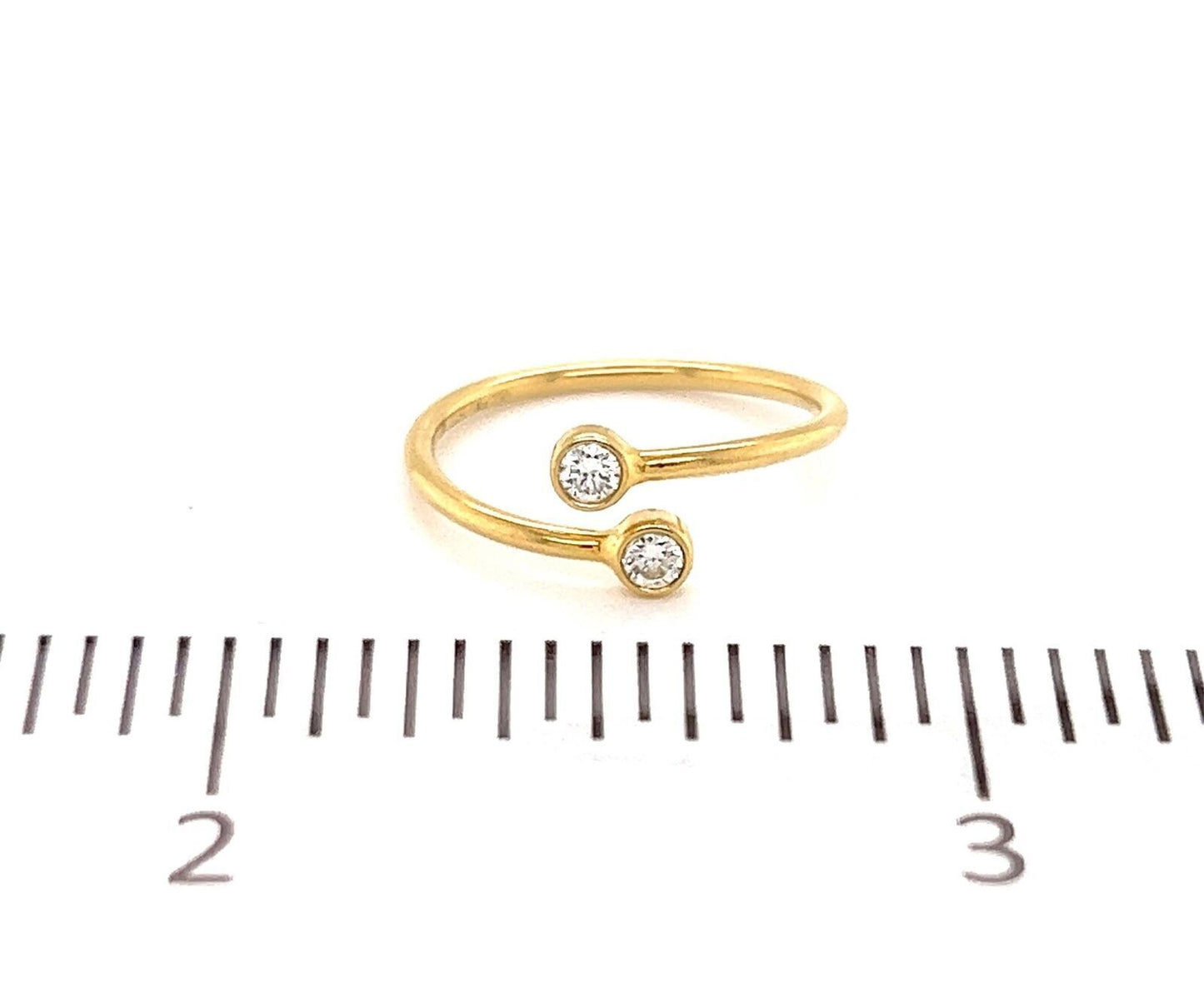 Tiffany & Co. 18k Yellow Gold Peretti Diamond Hoop Ring - Size 4.5