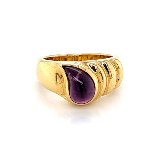 Chopard Tear Drop Amethyst 18k Yellow Gold Fancy Band Ring | Rings | catalog, chopard, Designer Jewelry, Rings | Chopard