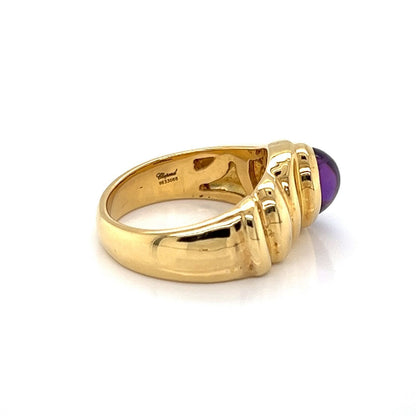 Chopard Tear Drop Amethyst 18k Yellow Gold Fancy Band Ring