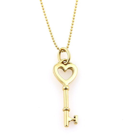 Tiffany & Co. 18k Yellow Gold Mini Heart Key Pendant Necklace | Necklaces | catalog, Designer Jewelry, Key, Necklaces, Pendants, Tiffany & Co. | Tiffany & Co.